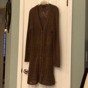 Long button down sweater